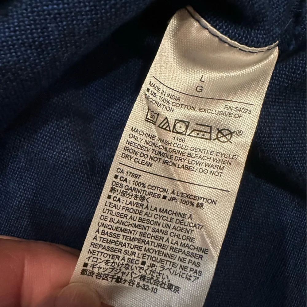 Banana Republic Polo Shirt Organic Cotton Pique Golf Short Sleeved L Royal Blue
